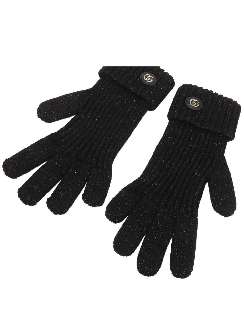 Gucci Gloves Black Wool Rayon Polyester Double